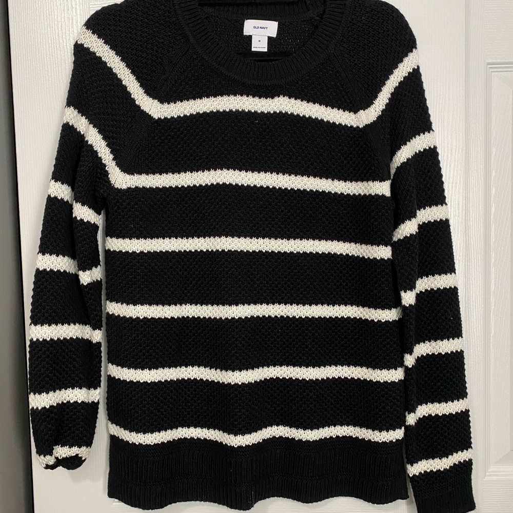 Black striped sweater